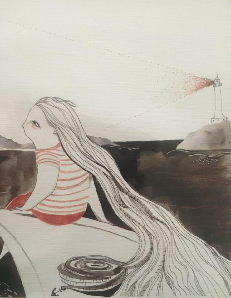 Impresiones de Paula Vallar Gárate, autora de la acuarela solidaria