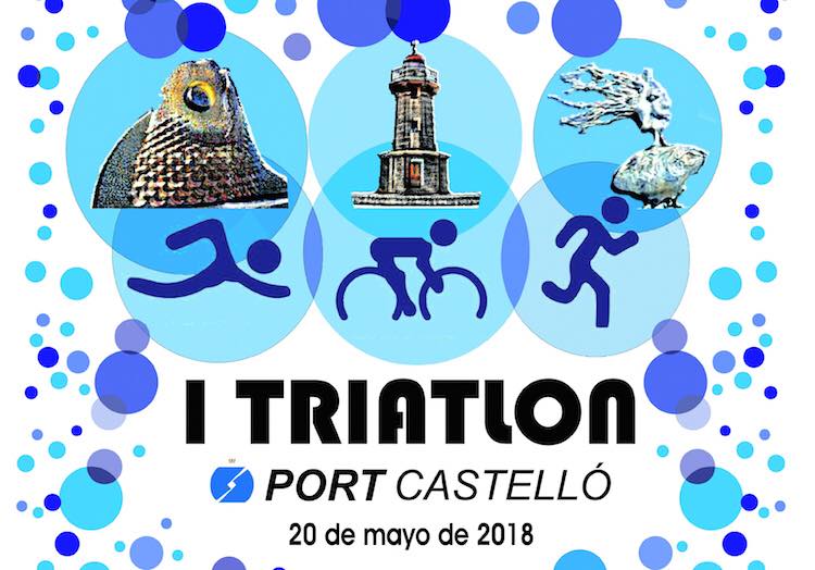 Cartel del I Triatlón PortCastelló