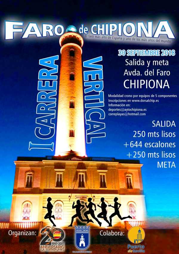 Cartel de la I Carrera Vertical Faro de Chipiona