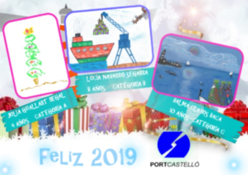 Ganadores del V Concurso de postales navideñas PortCastelló