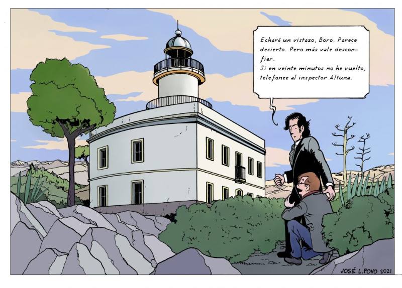 «Miquel Mena en el faro de Oropesa» por José Luis Povo