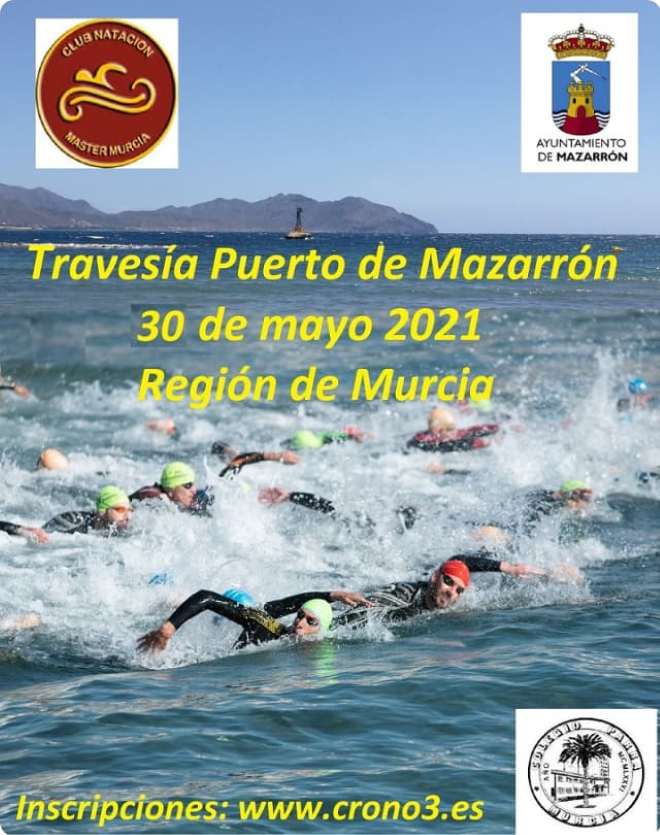 Cartel de la I Travesía a nado Faro de Mazarrón