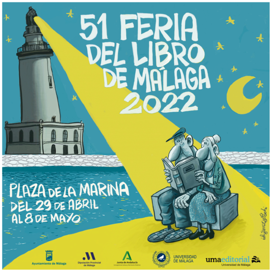 Cartel de la Feria del Libro de Málaga por Idígoras y Pachi