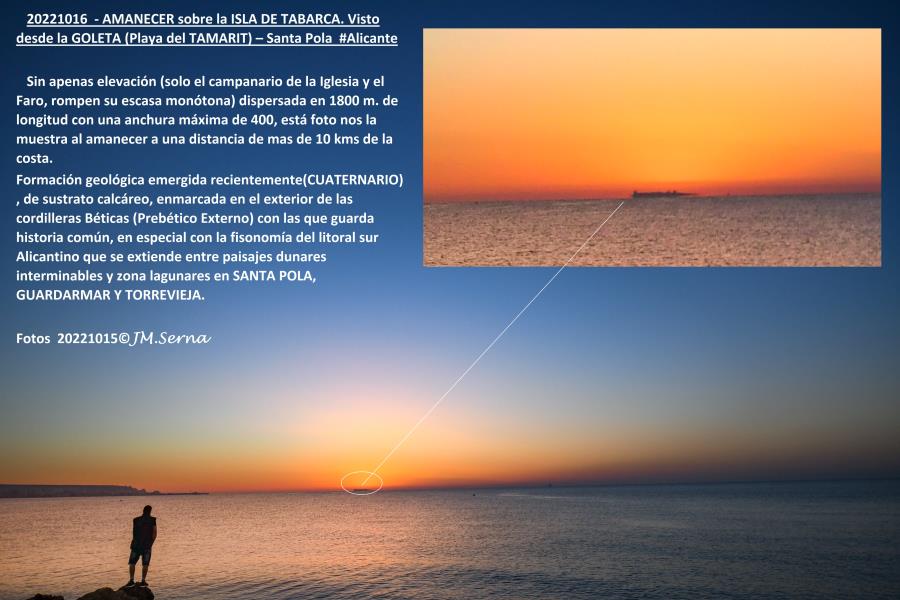 Amanecer en la isla de Tabarca por Jose M. Serna