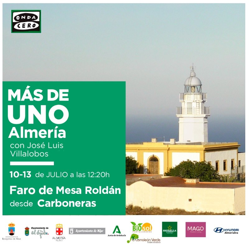 «Más de Uno Almería» desde el faro de Mesa Roldán. 2023