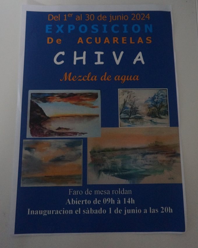 Exposición de acuarelas «Mezcla de agua» por Chiva
