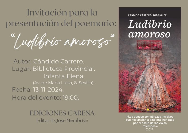 Presentación de «Ludibrio amoroso» por Cándido Carrero Rodríguez
