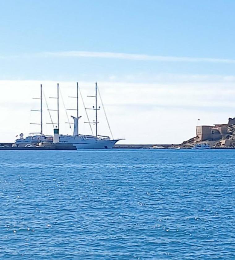 Llegada del -Wind Star- a Cartagena por Pruden