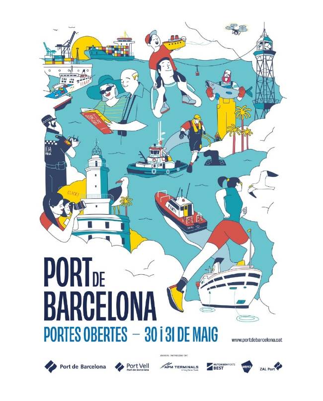 Cartel de las III Jornadas de Puertas Abiertas al Puerto de Barcelona