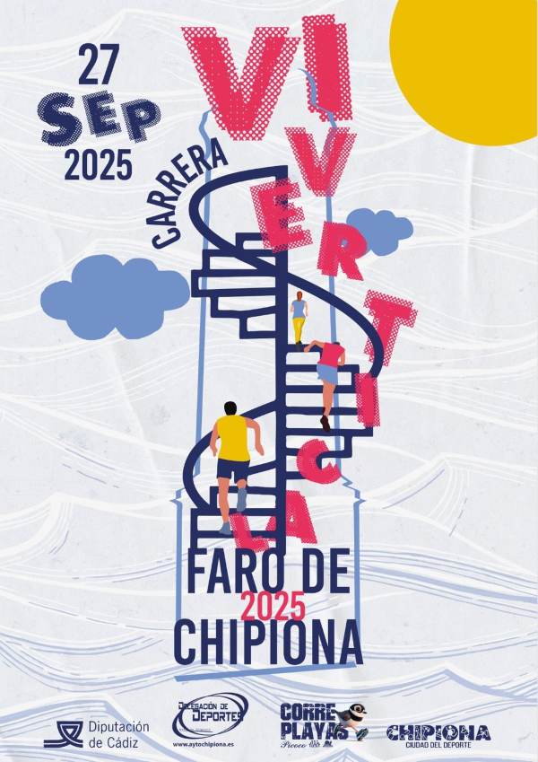 Cartel de la VI Carrera Vertical Faro de Chipiona