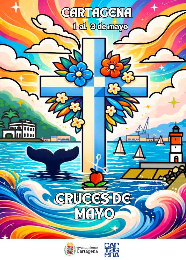 Cartel de las Cruces de Mayo en Cartagena