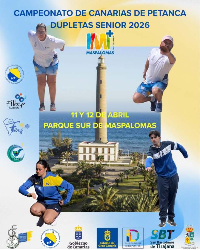 Cartel del Campeonato canario de petanca