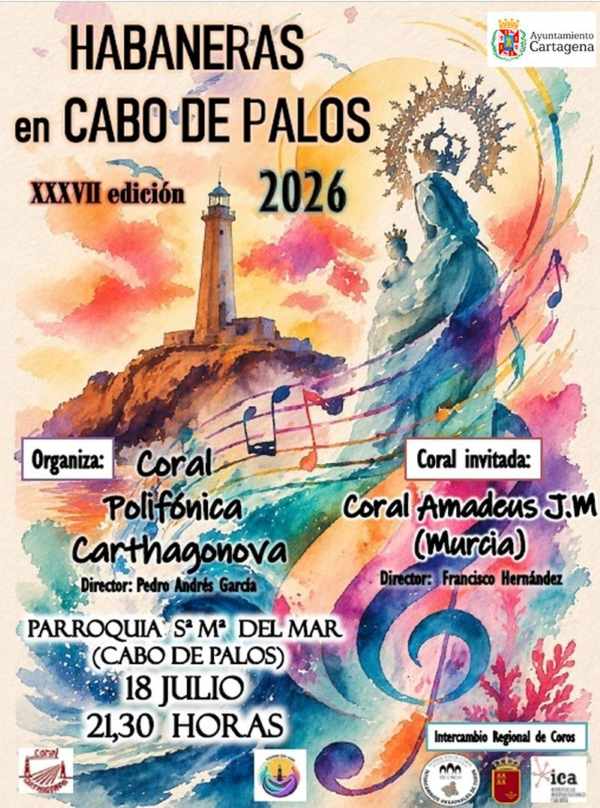 Cartel de la «XXXVII edición de Habaneras» en Cabo de Palos