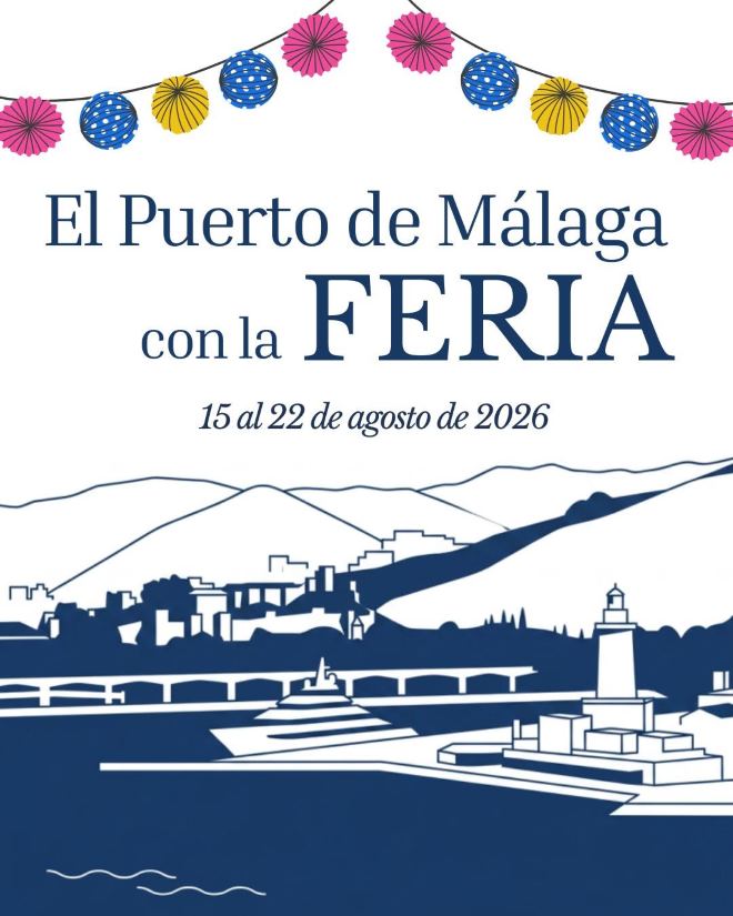 Cartel del Puerto de Málaga para la Feria 2026