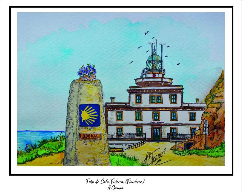 Acuarelas de faros por Carmen Torres
