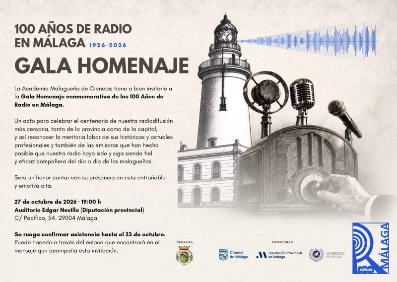 Gala homenaje por los 100 años de Radio en Málaga